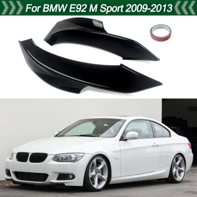 Front Splitter Corner Lip Gloss Black For BMW E92 E93 328i 335i M Sport 2009-13 - Image 1 of 4