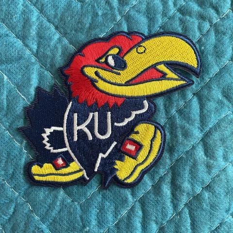 Kansas Jayhawks Iron On Mascot Patch Cover
