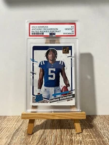 ANTHONY RICHARDSON 2023 Donruss Rated Rookie Portrait #2 PSA 10 INDIANAPOLIS - Picture 1 of 2