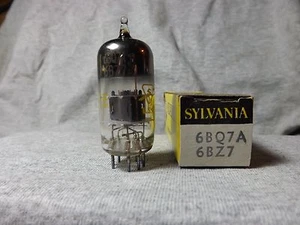 Vintage electronic tube, Sylvania, 6BQ7A- 6BZ7,new old stock,9 pin - Picture 1 of 2