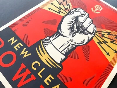 Póster impreso arte urbano limitado Clear Power Obey Giant Shepard Fairey nuevo Foto 1 de 4