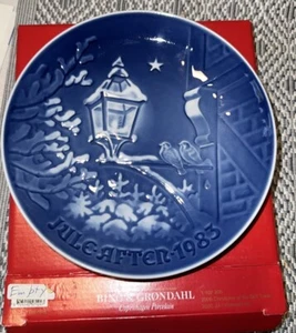 B&G COPENHAGEN PORCELAIN-1983 7" JULE AFTER WALL PLATE - Picture 1 of 3