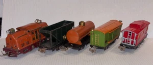 LIONEL PREWAR O GAUGE, # 252 ELECTRIC LOCO & 4 CARS (803, 804, 805, 807) - Picture 1 of 11