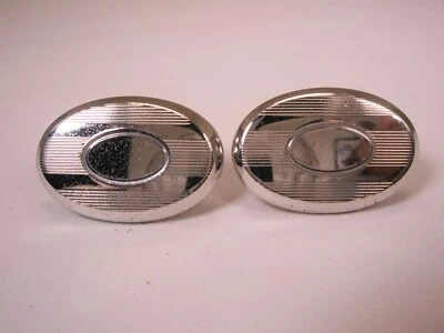 Engrave Ready STERLING SILVER Vintage ANSON Cuff Links - Image 1 of 4