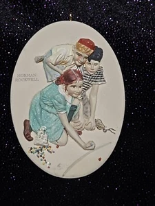 1997 Hallmark Keepsake Norman Rockwell Christmas Ornament "Marbles Champion" - Picture 1 of 2