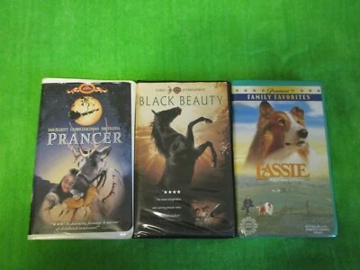 3 vhs tape lot prancer, lassie, black beauty - Image 1 of 4