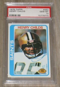 Tarjeta Henry Childs Topps 1978 #463 PSA 10 New Orleans Saints - Imagen 1 de 2