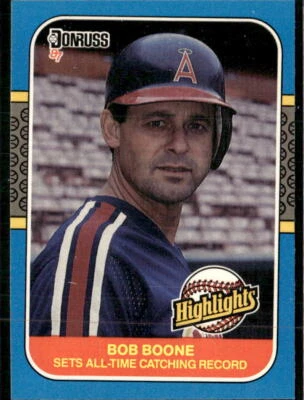 1987 Donruss Highlights  #41 Bob Boone - Image 1 of 2