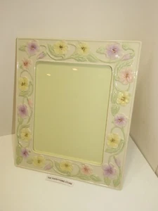 LENOX PANSY SQUARE PICTURE FRAME 8 X 10 INCH PREOWNED FREE SHIP - Picture 1 of 3