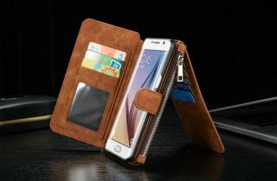 Wallet Case with Card Slots for Samsung Galaxy S6 S6 Edge S6 Edge Plus - Image 1 of 4