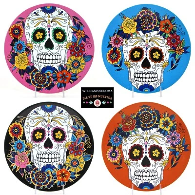 NUEVO Williams-Sonoma DIA DE LOS MUERTOS 8.25" Juego de 4 Calaveras de Azúcar Foto 1 de 4