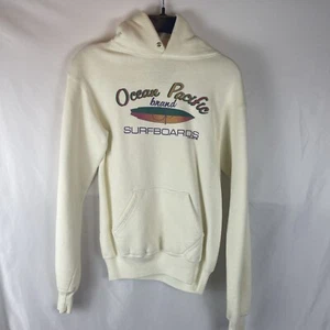 Vintage 80s Op Ocean Pacific Surfboards Sunwear Hoodie Surf Beach S Small - Picture 1 of 10