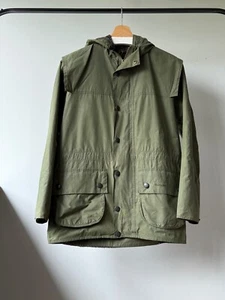 Mens Barbour T80 Durham Stowaway Olive Classic Breathables Hooded Jacket Size XS - Picture 1 of 20