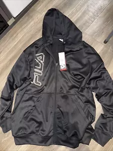 Fila Hoodie Log Zipper Adult Men’s 2XLT Black Soft - Picture 1 of 4