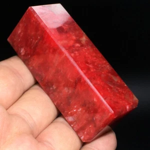 143g rara pietra cinese fiore di pesco puro stelo sigillo bifacciale intagliato a mano - Foto 1 di 4