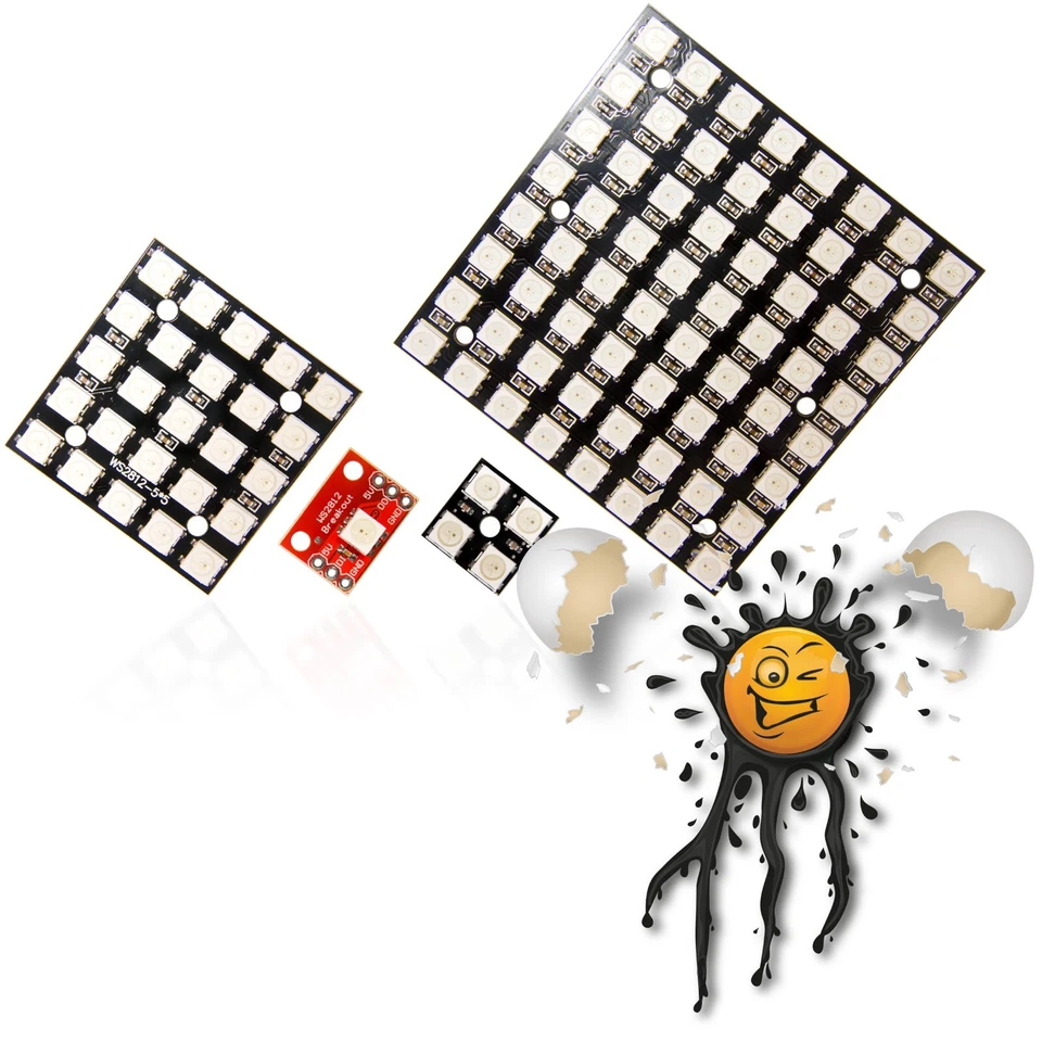 WS2812 RGB LED Matrix Modul 1x1 2x2 4x4 5x5 8x8 Entwicklerplatine - Bild 1 von 1