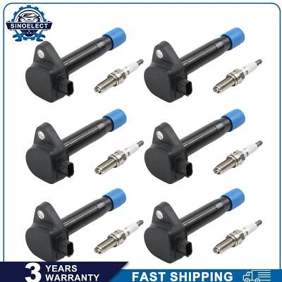 6 Ignition Coil Pack and Iridium Spark Plugs for Honda Pilot 2009-2015, Ridgelin - Image 1 of 4