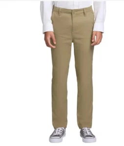 Gap Chino Pants Boys 14/16 Tan Straight Leg New Adjustable Waist Band QUICK SHIP - Picture 1 of 4