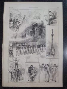 The Seventh Regiment In Buffalo New York Harper’s Weekly Print 1882 - Picture 1 of 1