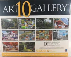 Art Gallery 10 Deluxe Puzzles 5600 Piece Total 300-1000 Piece Jigsaw Puzzles - Picture 1 of 5