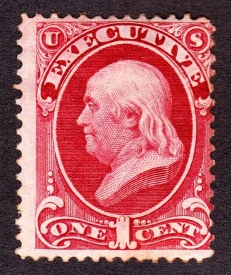 US O10 1c Executive Department Mint VG-Fine OG HH SCV $900 - Image 1 of 2