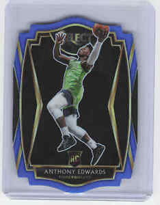 2020-21 Panini Select #169 Anthony Edwards Blue Prizm Die-Cut RC #049/249
