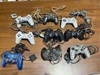Lot Of 9. Various Playstation Wired Controllers. Sony, Intec,Pelican, Etc.Read!!