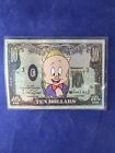 1997 Looney Tunes Prism Dollar Sticker Series $10 Porky Pig