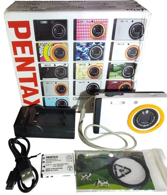 [MINT] PENTAX Optio RS1500WH Pearl white 14.0 megapixels 27.5mm 4x optical #CMR1 - Image 1 of 4