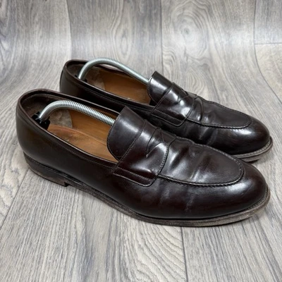 Brooks Brothers Mens Brown Leather Penny Loafers 11.5 Dress Shoes Vintage Italy - Image 1 of 4