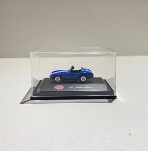 Model Power Minis HO Scale Shelby Cobra Blue In Case - Picture 1 of 6