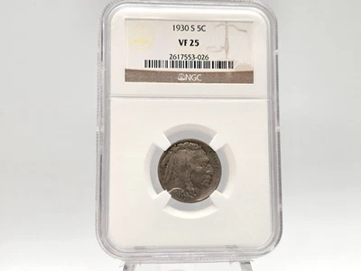 1930-S NGC VF25 U.S. Mint Buffalo Nickel **Solid Specimen** 53-026 - Image 1 of 4