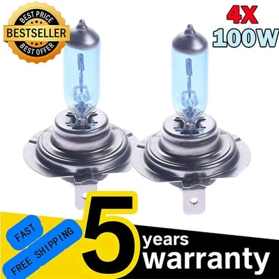 4*H7 Xenon White Headlight 100w Bulbs Super 8500k Lamp Light Effect Hid 12v Bulb - Image 1 of 4