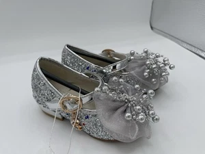 Little Kid Girl Glitter Princess Low Heel Fancy Party Dress Up Shoes Size 11 - Picture 1 of 8