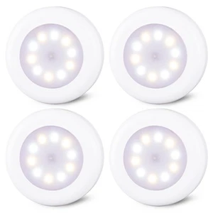 4 Pack 3.1” Dimmable Push Tap Lights, Stick on LED Touch Puck Lights AA Batte... - Picture 1 of 8
