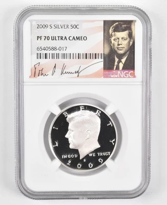 2009-S SILVER Kennedy Half Dollar PF70 UCam - NGC Special Lbl *1520 - Image 1 of 4