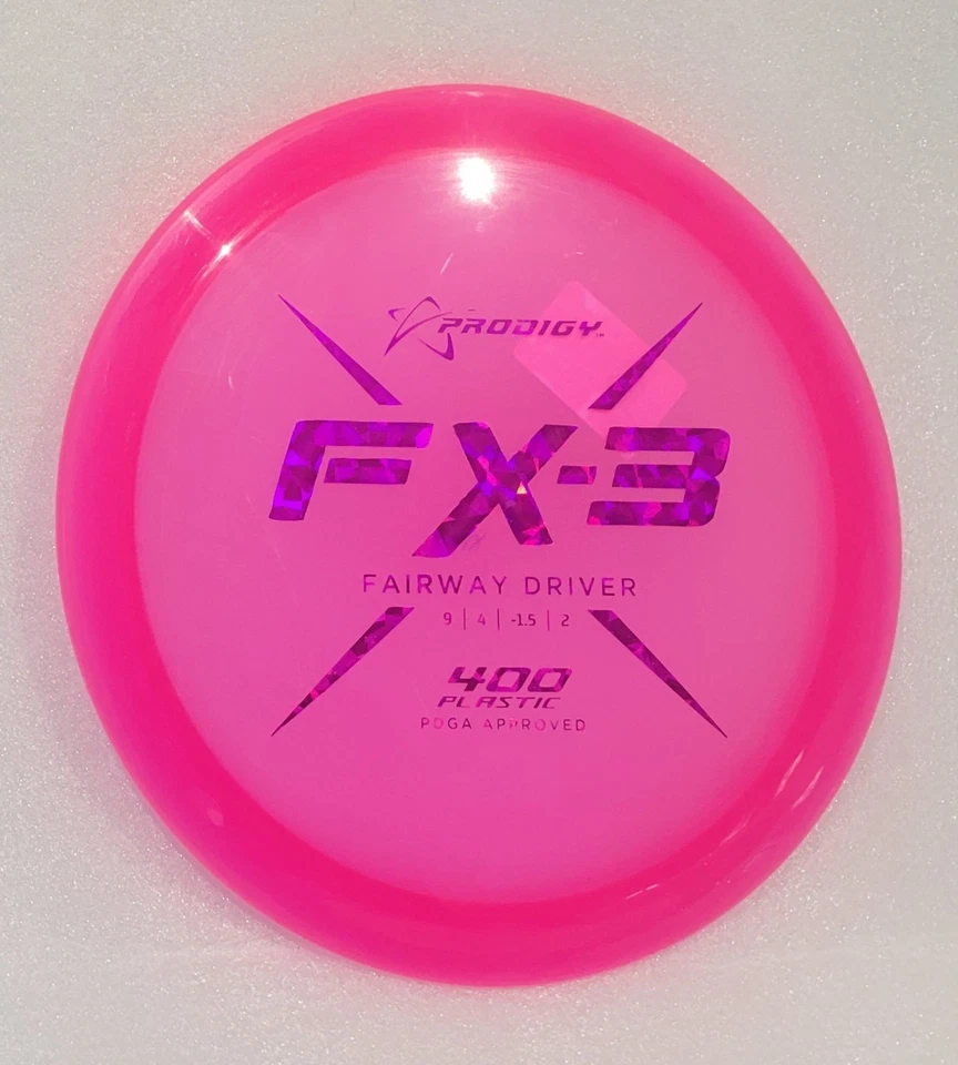 Prodigy Disc FX-3 400 Plastic Fairway Driver Pink W/Purple Shatter Stamp 174 NEW - Image 1 of 3