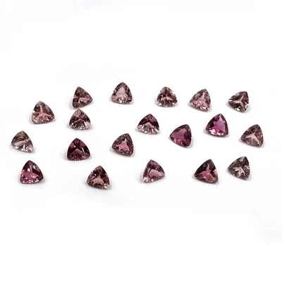 Natural Pink Tourmaline Trillion Cut Loose Gemstone Lot 6 MM 12.20 CT 19 Pcs - Image 1 of 4