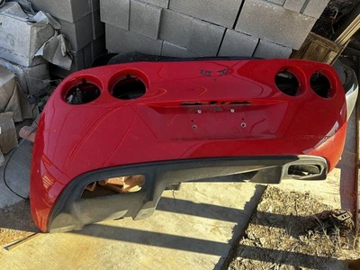 Corvette C6 2008 OEM conjunto de parachoques trasero con alerón y difusor/cableado usado Foto 1 de 4