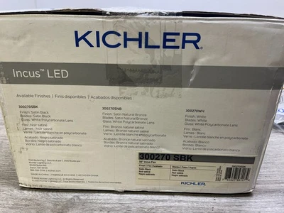 Kichler 300270SBK Incus 56" 3 Blade Indoor Ceiling Fan - Image 1 of 4