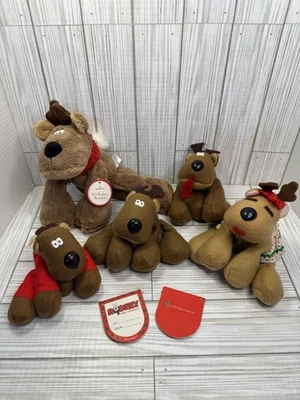 Vintage Hallmark Rodney Randy Reindeer BK Friends Plush Lot Of 5 - Image 1 of 4