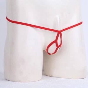 Men Underwear Opening Crotch Briefs Crossdresser Knickers Adult Crotchless Lace - Picture 1 of 28