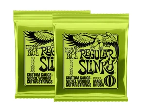 2-Pack Ernie Ball 2221 Regular Slinky Electric Guitar Strings 10-46 - Picture 1 of 4