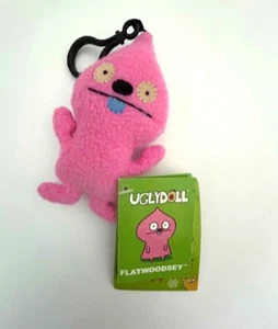 Gund UglyDoll Flatwoodsey pink plush Key Clip  4 1/2 ”  NWTs by Pretty Ugly 2010 - Picture 1 of 2