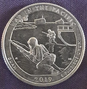 2019 W West Point Quarter War In The Pacific, Guam Circulated Nice Coin ( Look ) - Picture 1 of 2