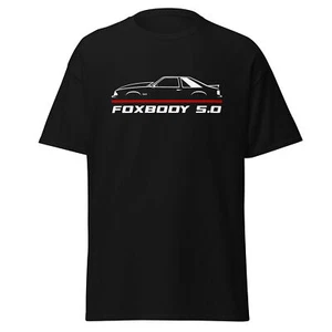 Premium T-Shirt For Ford Mustang Foxbody 5.0 Cowl Car Fans Birthday Gift - Picture 1 of 5