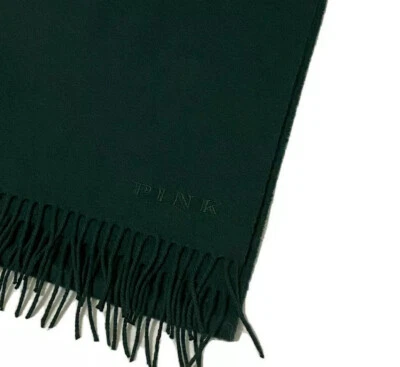 Thomas Rosa Diseñador Mezcla Cachemira Firma Bufanda Verde Talla 78" X 12" Foto 1 de 3