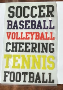 HUGE 5 X 10" Sports & More Rub-On Scrapbooking Crafts * - Picture 1 of 1