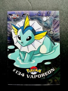 2000 Pokemon topps Chrome Series 2 #134 Vaporeon