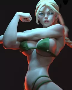 Cammy Street Fighters Fan Art/Sculpture Fully Painted SFW & NSFW (Made to order) - Picture 1 of 24